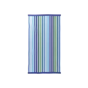 Helena Springfield Multi Stripe Bath Sheet, Blue/Green