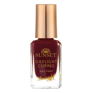 Barry M Sunset Nail Paint - Plum on Baby Light My Fire Red