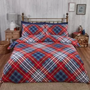 Rapport Home Furnishings Rapport Home Tartan Duvet Set Red Double