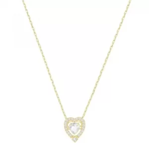 Ladies Swarovski Gold Plated Sparkling Heart Necklace