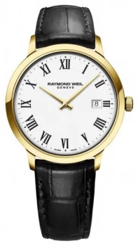 Raymond Weil Mens Toccata Classic PVD Gold Case White Watch