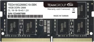 TeamGroup Elite 16GB (1x 16GB) 2666MHz Sodimm DDR4 Ram