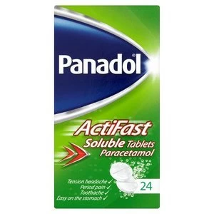 Panadol Actifast Soluble Paracetamol Tablets 24s