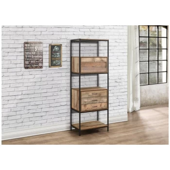 Birlea - Urban Industrial Style 3 Drawer Shelving Unit with Metal Frame