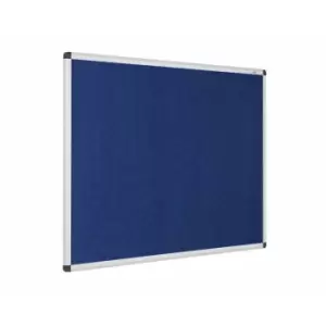 Metroplan Eco-Colour Aluminium Framed Flame Resistant Noticeboard 900 x 1200mm, Blue