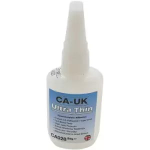 CA-UK CA028 Ultra Thin Cyanoacrylate Superglue, Wicking Bond, 50g
