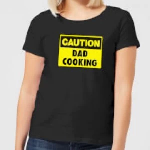 Caution Dad Cooking - Black Womens T-Shirt - 4XL - Black