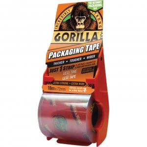 Gorilla Packing Tape and Dispenser Clear 72mm 18m