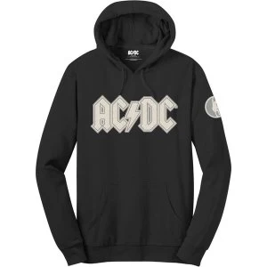 AC/DC - Logo & Angus Mens Medium Pullover Hoodie - Black