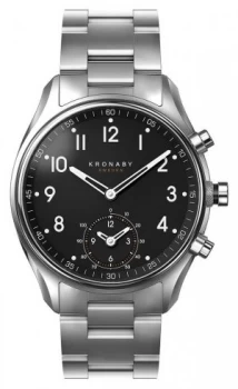 Kronaby 43mm APEX Bluetooth Stainless Steel Black Dial A1000 Watch