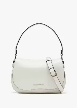 Valentino Bags Womens Cortina Shoulder Bag With Front Flap In Ecru