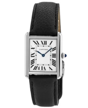 Cartier Tank Solo Large Size Leather Strap Womens Watch WSTA0028 WSTA0028