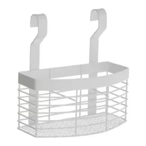 Hanging Storage Basket in White Iron