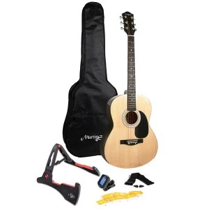 Martin Smith Acoustic Guitar with Stand Package - Natural