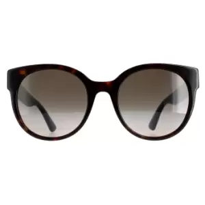 Cat Eye Havana with Blue and Red Brown Gradient GG0035SN Sunglasses