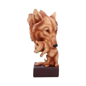 Natural Protection Wolf and Cub Bust