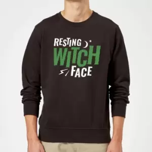 Resting Witch Face Sweatshirt - Black - S - Black
