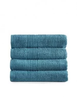 Eden Egyptian Pair Of Cotton Bath Towels - Teal