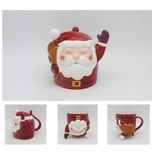 Christmas Santa Upside Down Ceramic Mug