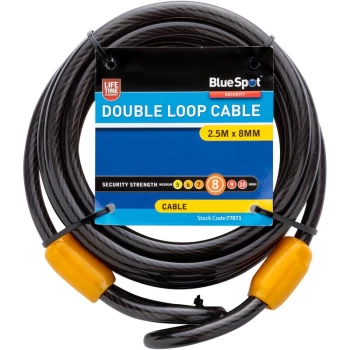 77071 2.5 Metre x 8mm Double Loop Cable - Bluespot