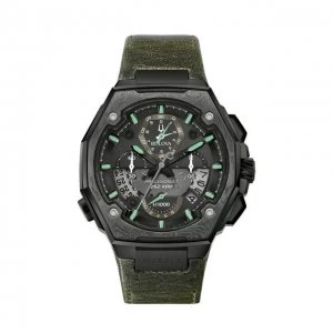 Bulova Black And Green 'Ltd Editon Precisionist' Chronograph Sports Watch - 98B355