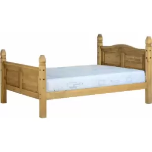 Corona Bed Waxed Solid Mexican Pine 5ft Kingsize - Seconique