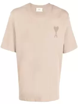 AMI PARIS Logo T-Shirt Dark Beige