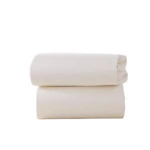 Clair de Lune Pack of Two Fitted Moses Sheets - Cream