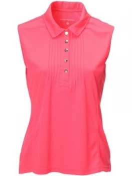 Swing Out Sister Adele Pique Sleeveless Shirt Pink