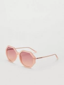 Calvin Klein American Essentials Hexagon Sunglasses - Peach