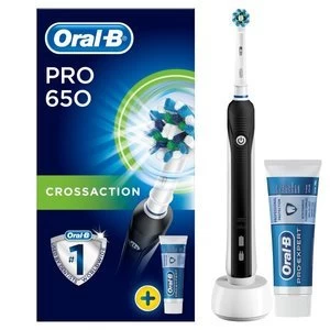 Oral B Pro 650 Electric Toothbrush + Pro-Ex Toothpaste 75ml