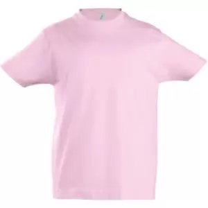 SOLS Kids Unisex Imperial Heavy Cotton Short Sleeve T-Shirt (6yrs) (Medium Pink)