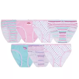 Tom Franks Girls Briefs (Pack Of 7) (2-3 Years) (White/Pink/Blue)