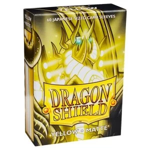 Dragon Shield Matte Yellow Japanese Size Card Sleeves - 60 Sleeves