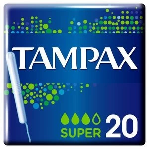 Tampax Super Applicator Tampon Single 20PK