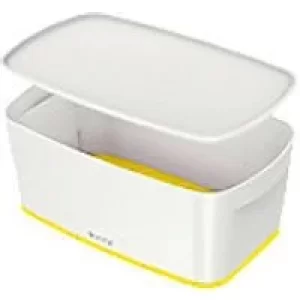 Leitz MyBox WOW Storage Box 5 L White, Yellow Plastic 31.8 x 19.1 x 12.8 cm