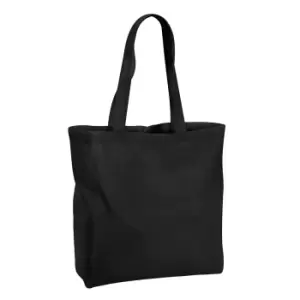 Westford Mill Maxi Recycled Cotton Tote Bag (One Size) (Black)