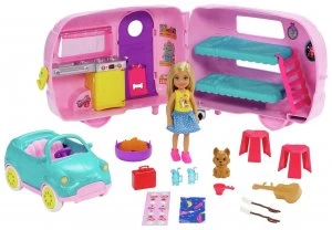Barbie Club Chelsea Camper with Doll & Accessories Playset