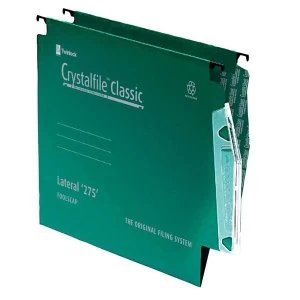 Rexel Crystalfile Classic Lateral File Green Pack of 50 Lateral Files