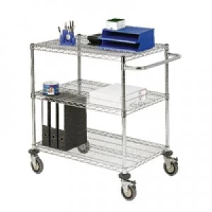 Slingsby 3-Tier Chrome Mobile Trolley 372996