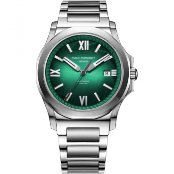 Emile Chouriet Green and Silver 'Challenger Cliff' Automatic Watch - 08.1170.g.6.6.e8.6