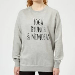 Yoga Brunch and Mimosas Womens Sweatshirt - Grey - 3XL