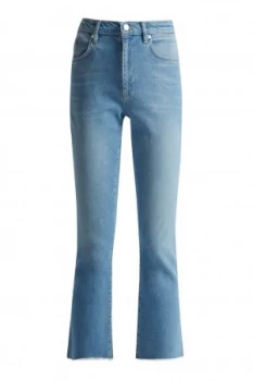 French Connection Ash Denim Cropped Kick Flare Jeans Blue