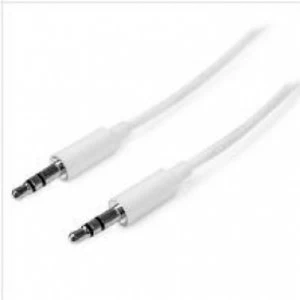 StarTech 3m Slim 3.5mm Male to Male Headphone/Stereo Audio Cable - White