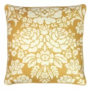 Melrose Floral Cushion Honey, Honey / 50 x 50cm / Polyester Filled