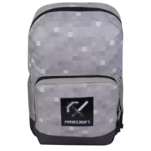 Minecraft Childrens/Kids Badge Backpack (One Size) (Black/Heather Grey) - Black/Heather Grey
