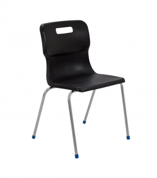 Titan 4 Leg Chair Size 6 - 460mm Seat Height - Black