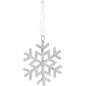 Hill Interiors The Noel Collection Snowflake Christmas Decoration (One Size) (Silver)