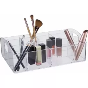 10 Compartment Clear Cosmetics Organiser - Premier Housewares