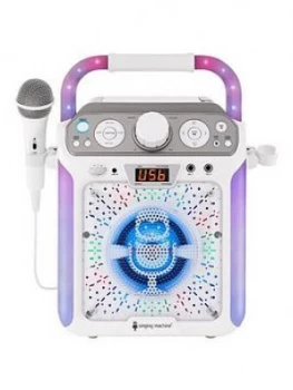 The Singing Machine Sml682Btw Bluetooth Cdg + Tablet Karaoke Machine - White